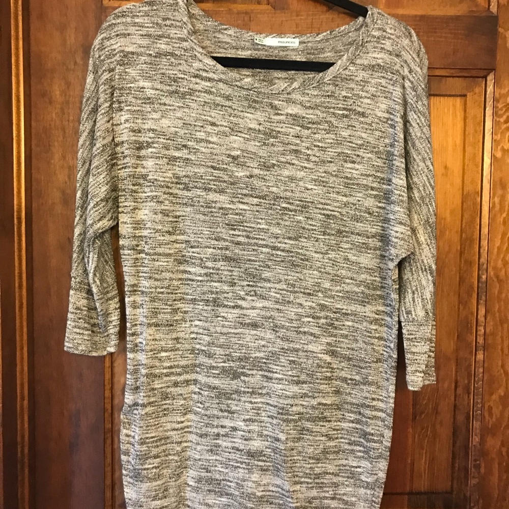 Sparkly silver gray black shirt